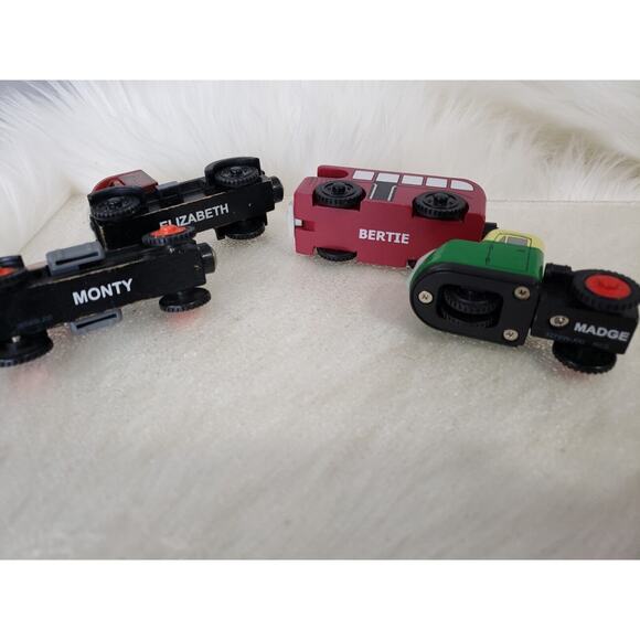 Lot Thomas Friends Wooden Railway Train Bertie Madge Monty Elizabeth Bus Truck‎ - Picture 7 of 7